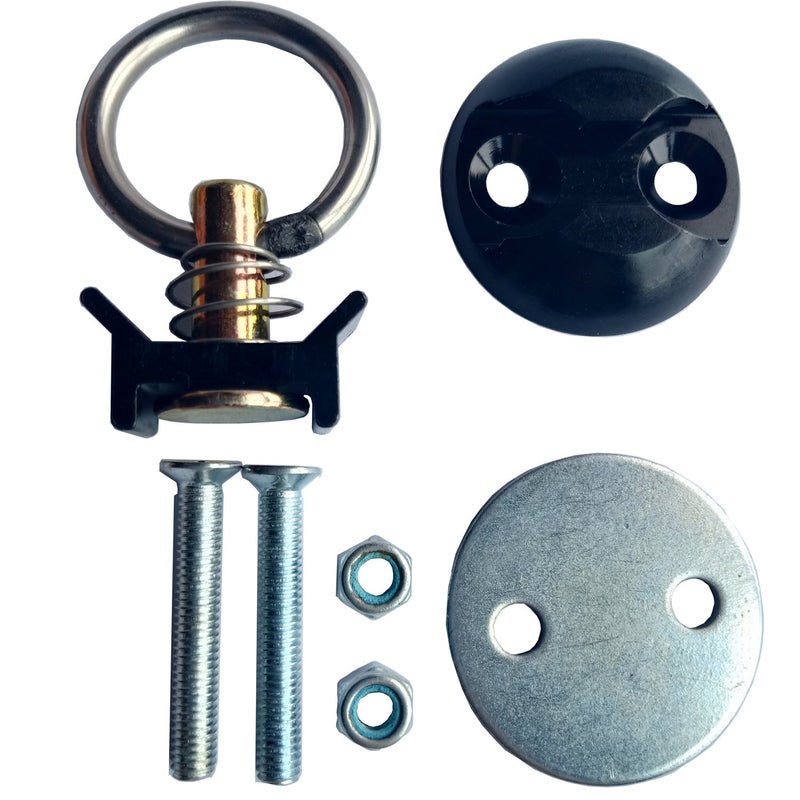 FishYuan 4 Pack Round Anchor Point Tie Down Kit, Bolt On Fitting Kit with Quick Release Tie Down Anchor - Image 3